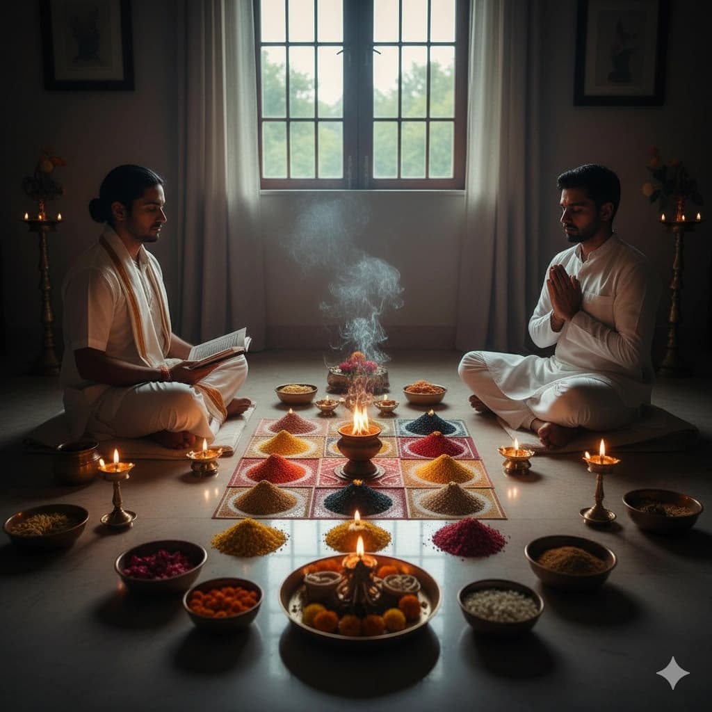 Traditional Hindu pooja service: Grah Shanti Puja performed by experienced pandit in Pune, India