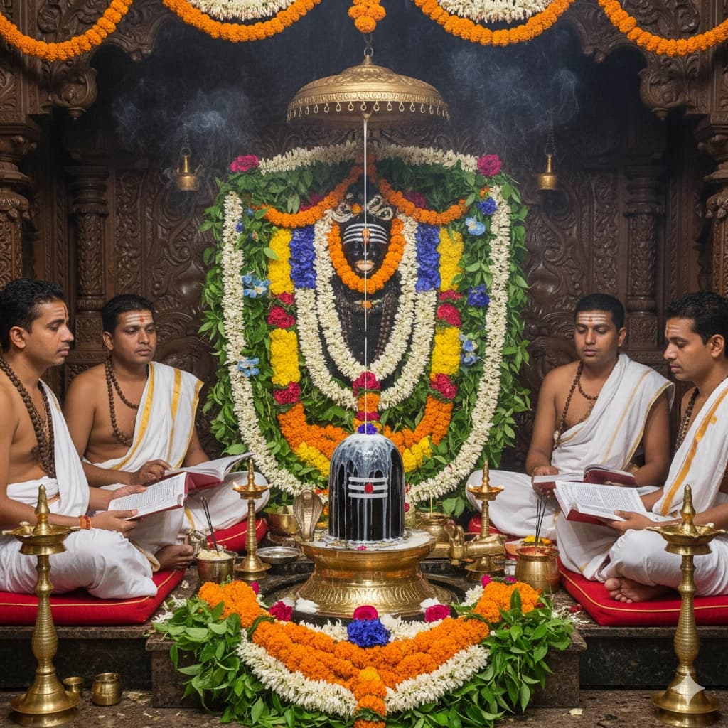 Traditional Hindu pooja service: Rudrabhishek performed by experienced pandit in Pune, India