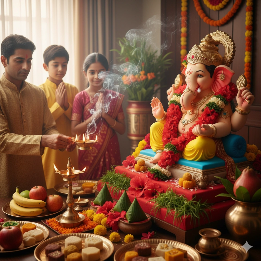 Experienced pandit performing Ganesh Puja pooja in Pune