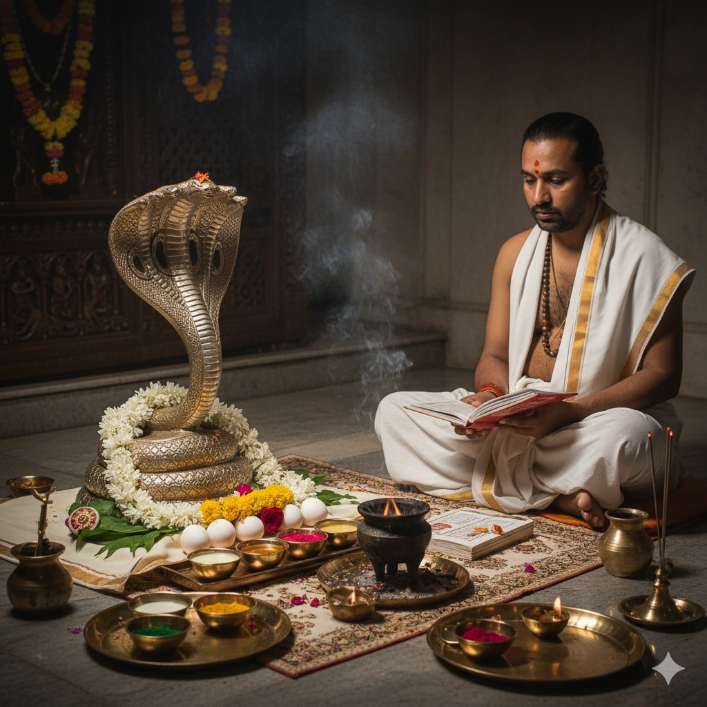 Experienced pandit performing Kaal Sarp Dosh Shanti pooja in Pune