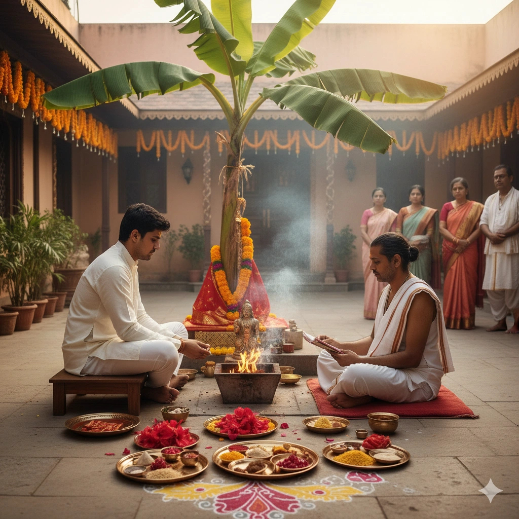 Experienced pandit performing Mangal Dosh Puja (Manglik Dosh) pooja in Pune