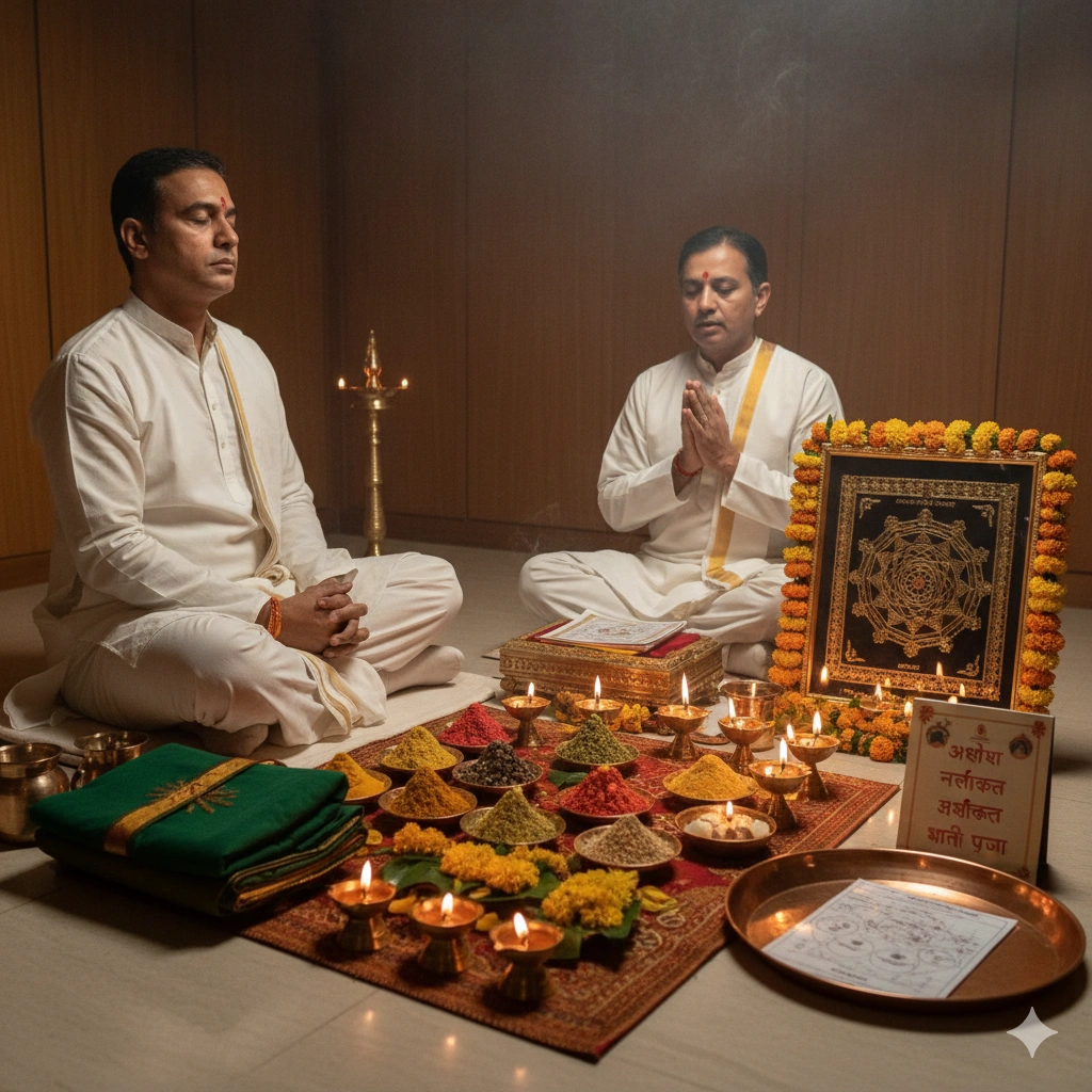 Experienced pandit performing Nakshatra Shanti Puja pooja in Pune