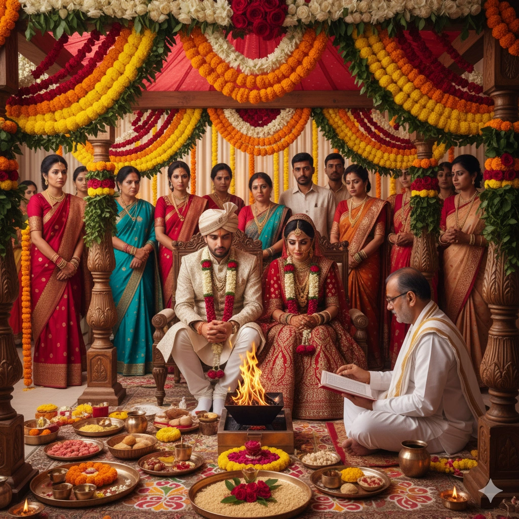 Experienced pandit performing Shubh Vivah (Marriage Puja) pooja in Pune