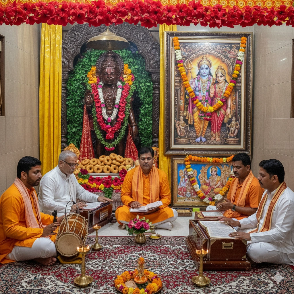 Experienced pandit performing Sunderkand Path pooja in Pune